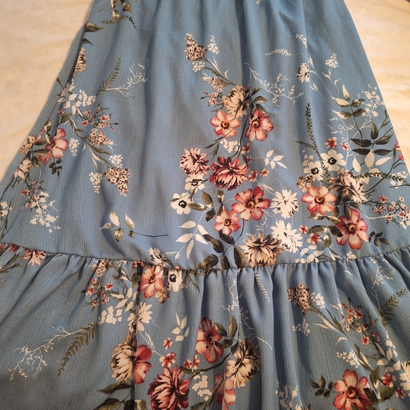 Modern Attraction Dresses & Skirts - Floral Blue Maxi Skirt
